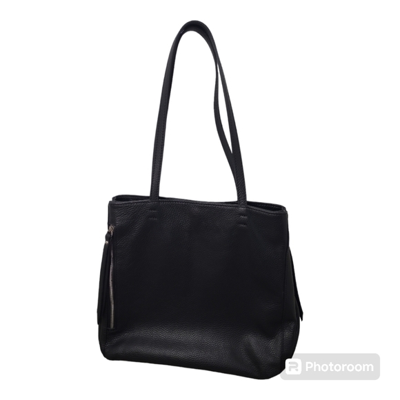 Viola Castellani Black Pebble Italian Leather Shoulder Tote Bag - Picture 8 of 16